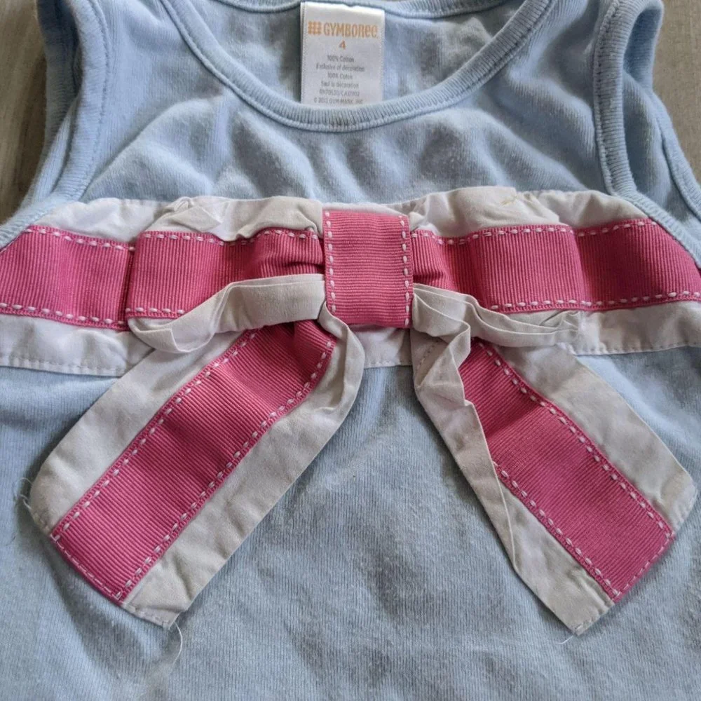 Gymboree girl tank top shirt top bow for summer‎ li